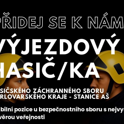 Náhled článku mobil: Hasičský záchranný sbor Karlovarského kraje přijme pro stanici Aš výjezdového hasiče/hasičku